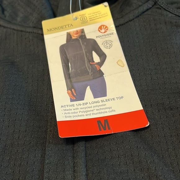Mondetta Ladies' Quarter-Zip Pullover Black Size M - Picture 5 of 5